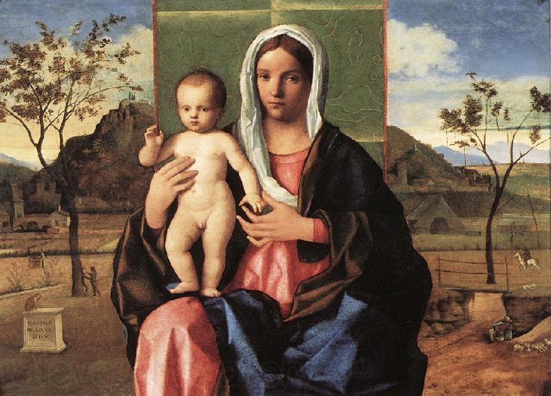 BELLINI, Giovanni Madonna and Child Blessing lpoojk Spain oil painting art